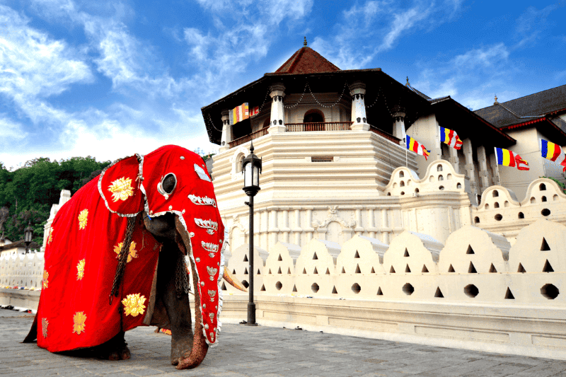 Temple of tooth Relic in Kandy Sri Lanka