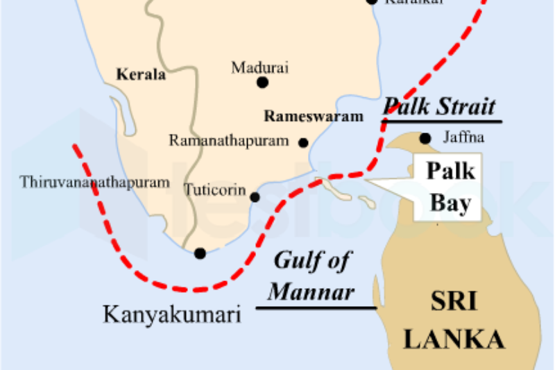 Sri Lanka and India Map - Image source - Testbook.com